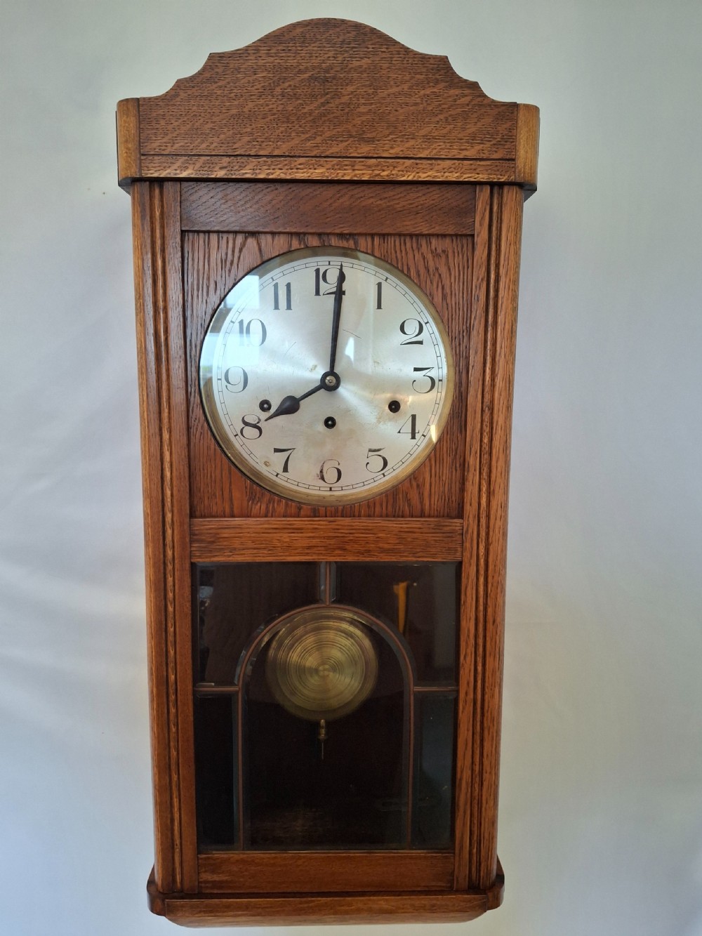 Westminster-Chime, Golden Oak, Wall Clock View II