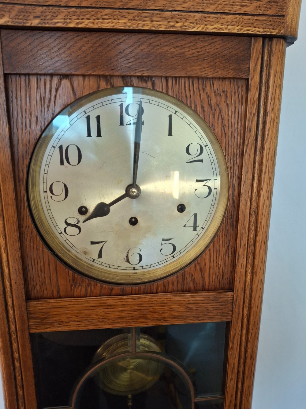 Westminster-Chime, Golden Oak, Wall Clock View III