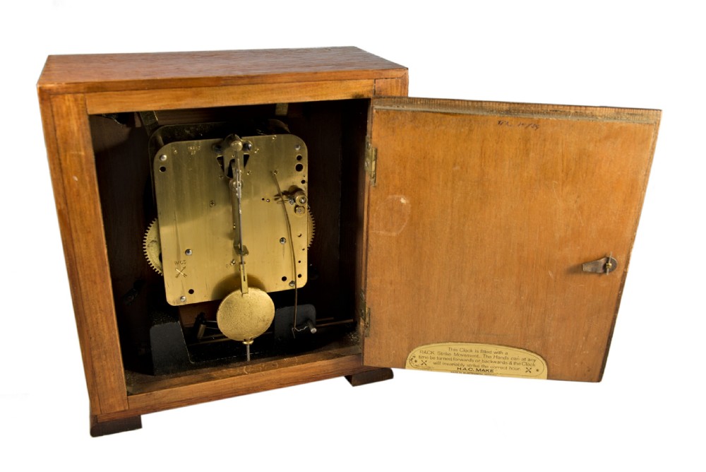 Burr Walnut, Art-Deco, Mantel/Table Clock View V
