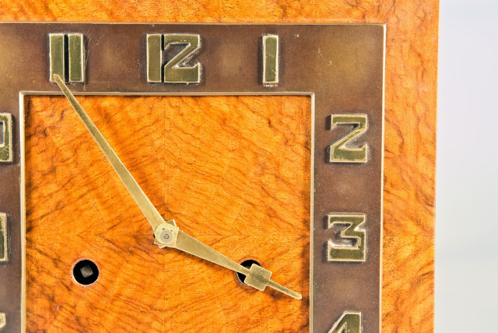 Burr Walnut, Art-Deco, Mantel/Table Clock View IX