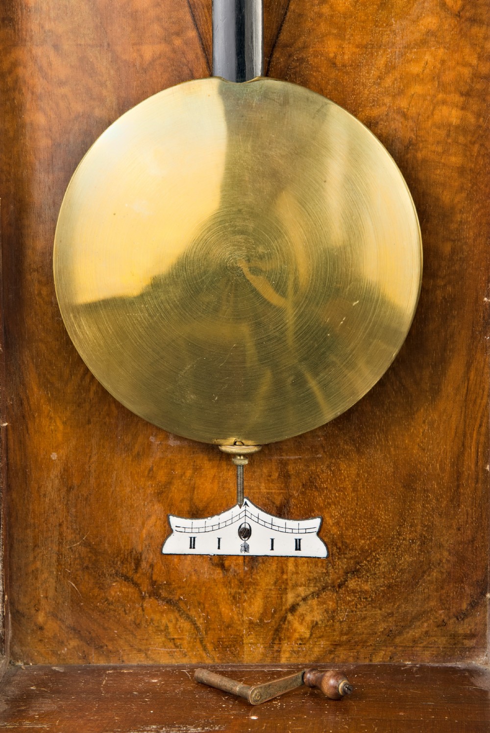 Serpentine Fronted, Double Weight, Vienna Wall Clock View VI