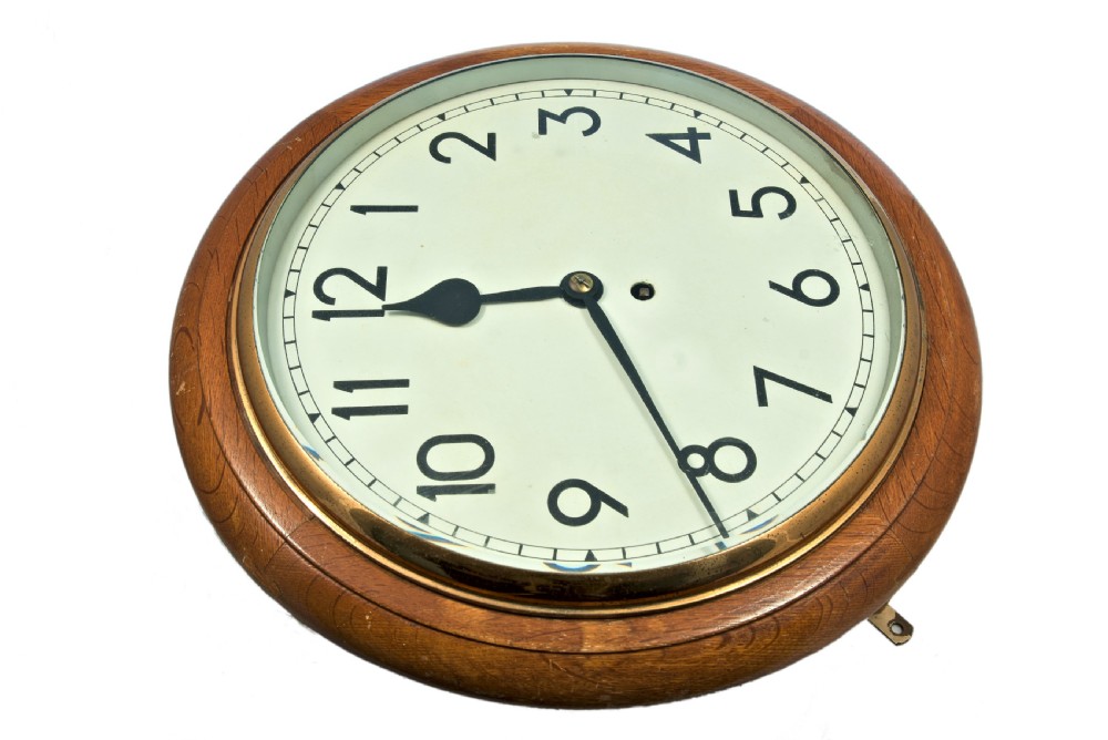Golden Oak, Fusee, Wall Clock View VI