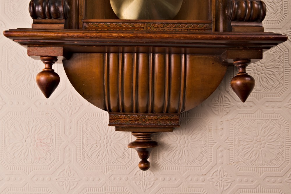 Immaculate, Walnut, Vienna style, Striking Wall Clock. View V