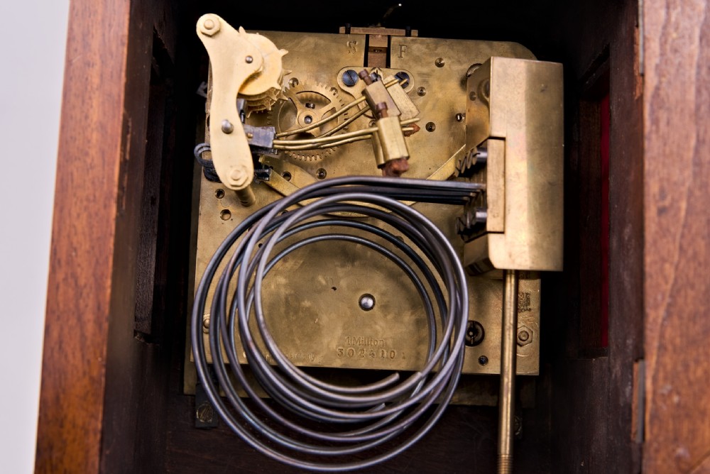 Burr-Walnut, Westminster-Chime, Mantel Clock View X