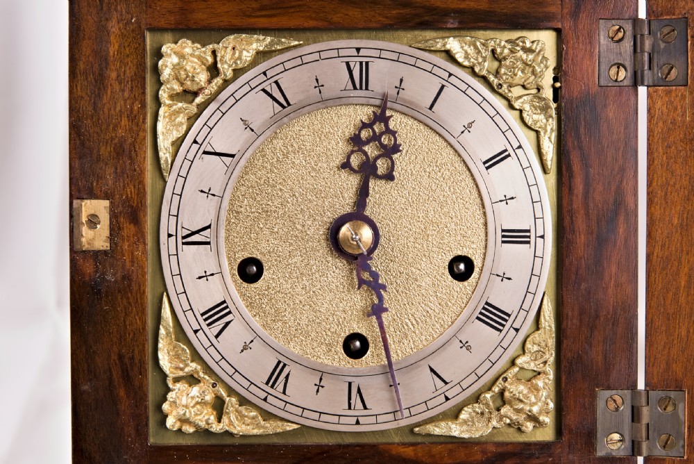 Burr-Walnut, Westminster-Chime, Mantel Clock View XII
