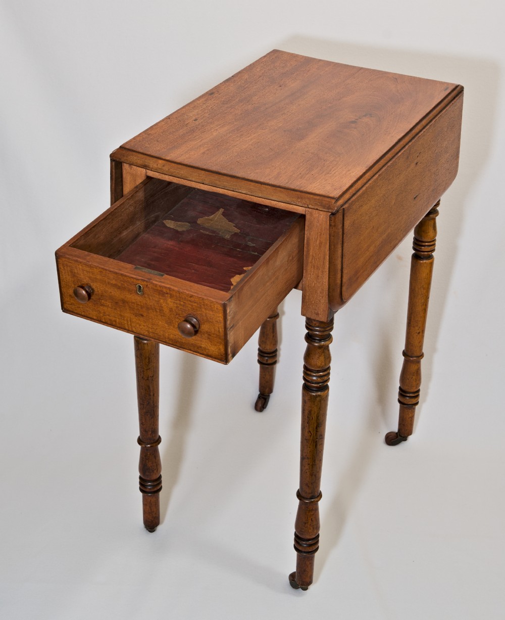 Petite, Georgian, Drop-leaf, Pembroke Side Table. View II