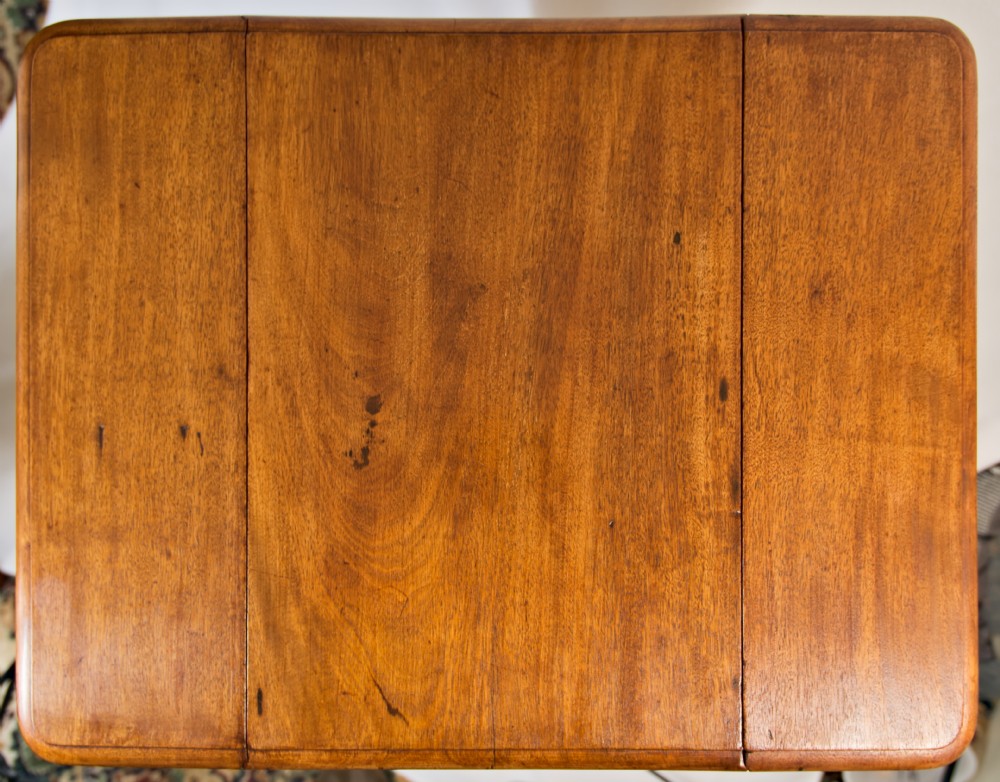 Petite, Georgian, Drop-leaf, Pembroke Side Table. View VIII