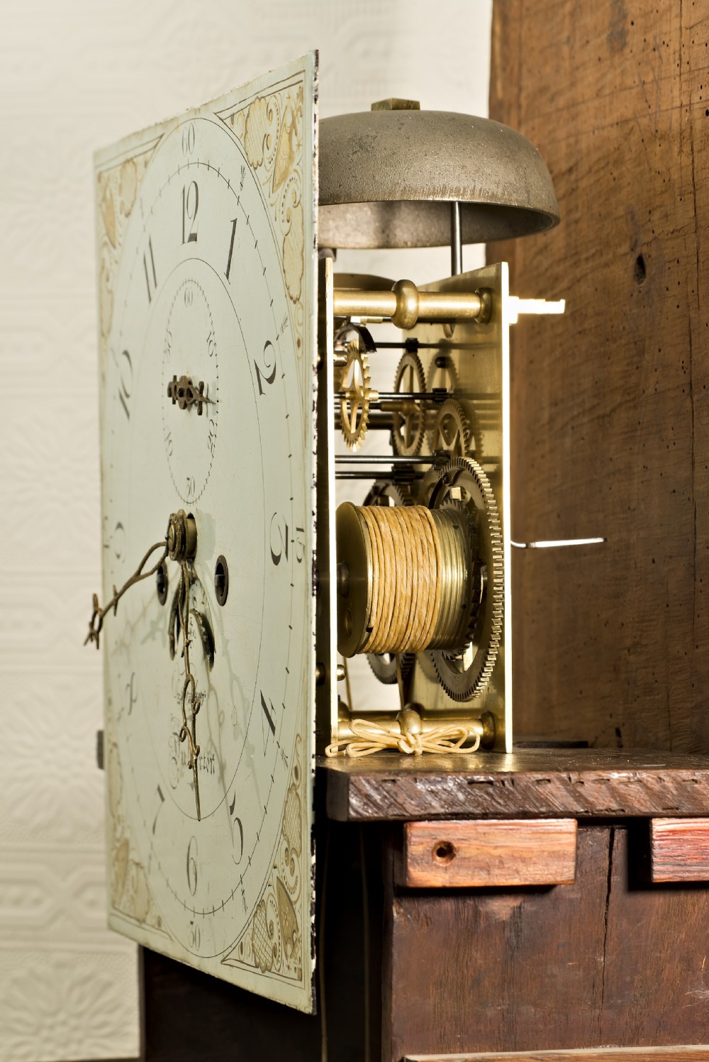 Cottage Style Grandfather Clock by FISHER of DULVERTON. View VIII