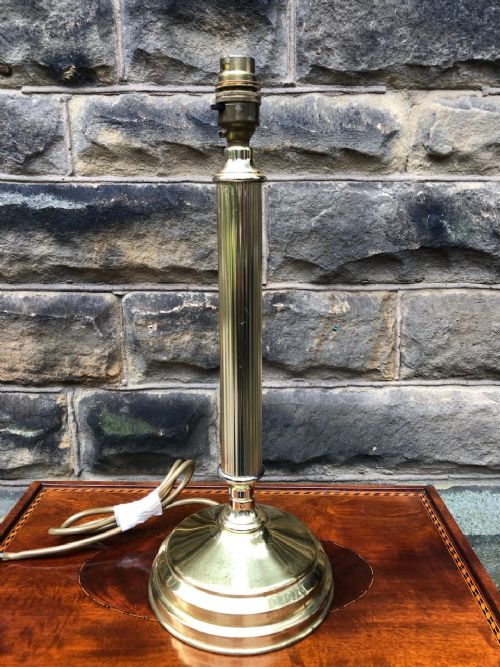 English Brass Colum Table Lamp