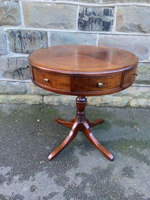 Quality Mahogany Drum Table