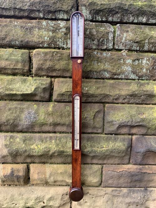 Antique Rosewood Stick Barometer James Adams London