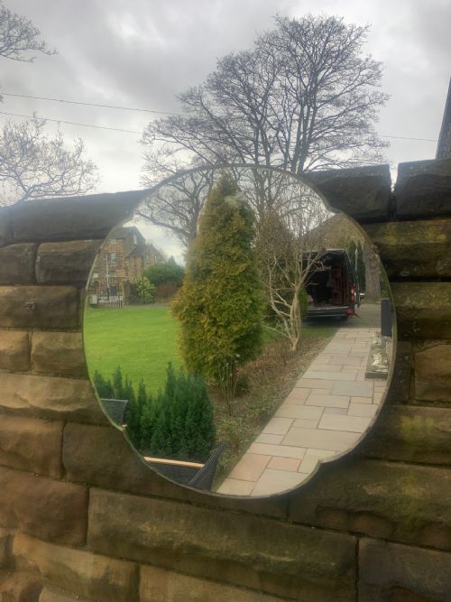 Large Antique Bevelled Edge Wall Mirror