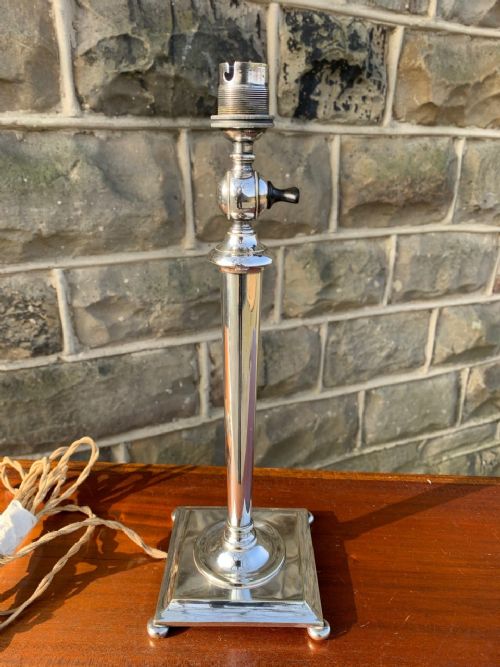 Antique Silver Plated Table Lamp