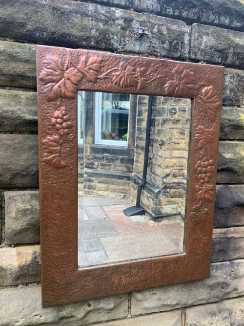 Arts & Crafts Copper Wall Mirror