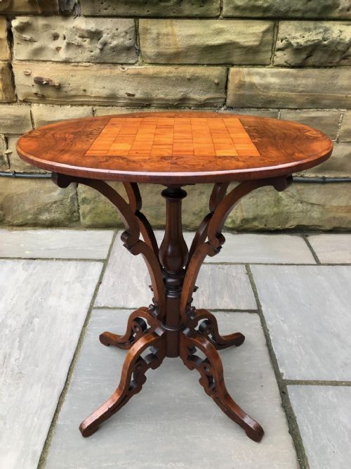 Antique Walnut Tripod Games Table