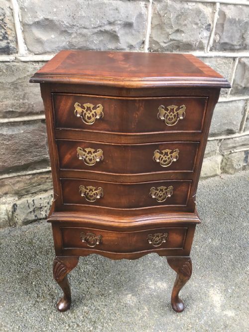 Antique Small Mahogany Bedside Chest Draws