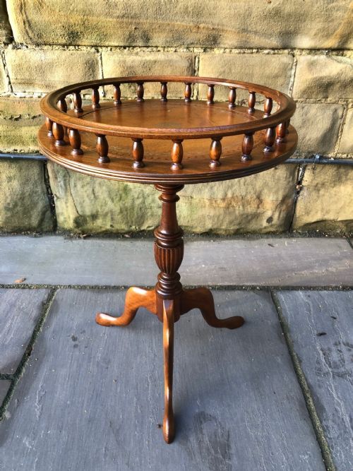 Mahogany Gallery Top Tripod Wine Table