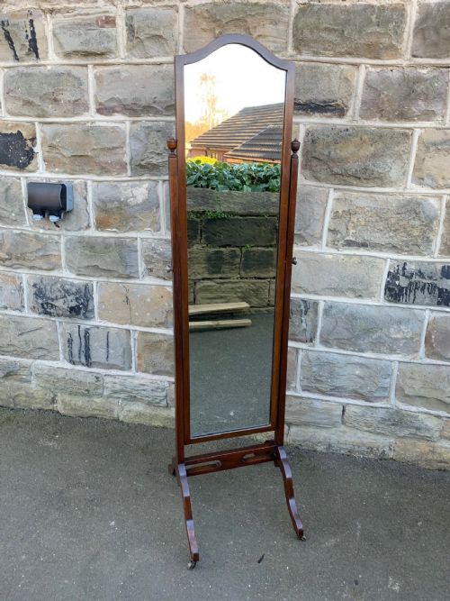 Antique Mahogany Cheval Dressing Mirror