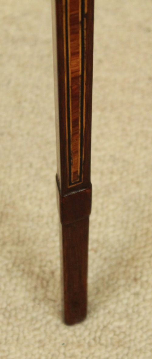 AN ATTRACTIVE FINE EDWARDIAN MAHOGANY INLAID KETTLE STAND - ADDITIONAL PHOTO 5