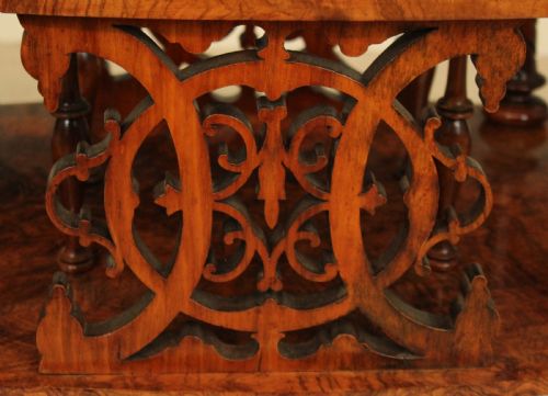 A BEAUTIFUL VICTORIAN BURR WALNUT OVAL CANTERBURY - ADDITIONAL PHOTO 2