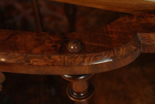 A BEAUTIFUL VICTORIAN BURR WALNUT OVAL CANTERBURY - ADDITIONAL PHOTO 6