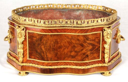 a fine victorian burr walnut and amboyna ormolu mounted table top jardinere - CATEGORY: ANTIQUE MISCELLANEOUS - DATED VICTORIAN