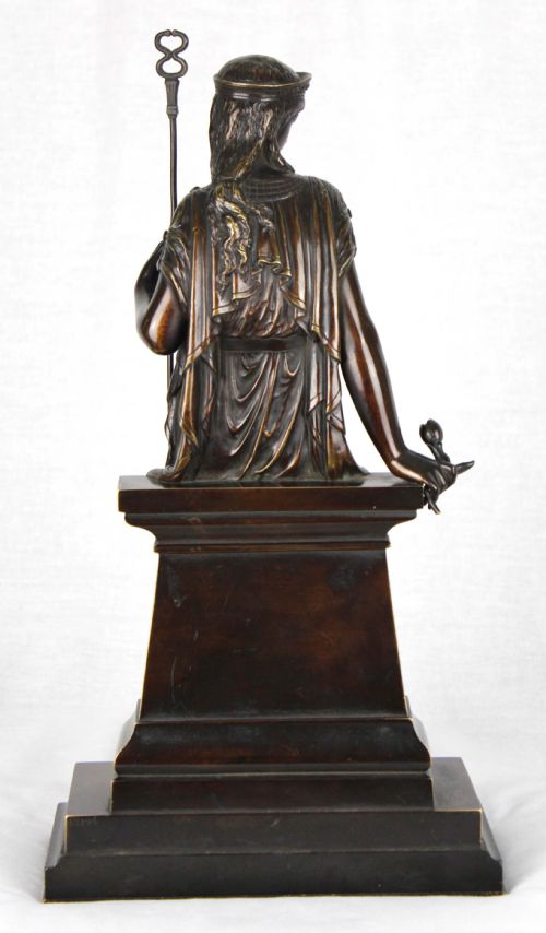 A FINE PAIR OF 19TH CENTURY EGYPTIAN STYLE BRONZE MAIDENS BY EUTROPE BOURET FRANCE 1833 1906 - ADDITIONAL PHOTO 8