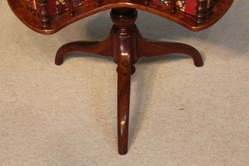 A FINE VICTORIAN BURR WALNUT INLAID REVOLVING LIBRARY TABLE - ADDITIONAL PHOTO 3