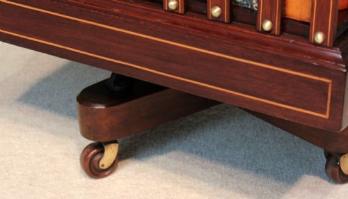 AN EXQUISITE LATE VICTORIAN MAHOGANY INLAID REVOLVING BOOKCASE BY MAPLE CO - ADDITIONAL PHOTO 4