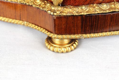A FINE VICTORIAN BURR WALNUT AND AMBOYNA ORMOLU MOUNTED TABLE TOP JARDINERE - ADDITIONAL PHOTO 4