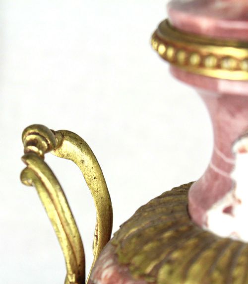 A PAIR OF LATE 19TH C ROUGE MARBLE AND ORMOLU MOUNTED CASSOLETTES WITH ACORN FINIAL - ADDITIONAL PHOTO 8