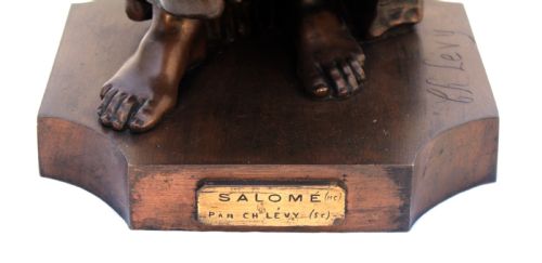 CHARLESOCTAVE LEVY 18201899 LARGE 19TH C FRENCH BRONZE SALOME - ADDITIONAL PHOTO 2