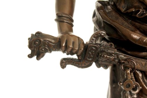 CHARLESOCTAVE LEVY 18201899 LARGE 19TH C FRENCH BRONZE SALOME - ADDITIONAL PHOTO 4