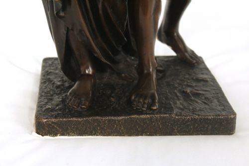 HENRI ETIENNE DUMAIGE 18301888 A GOOD LATE 19TH C FRENCH LARGE BRONZE FAMILLE HEUREUSE - ADDITIONAL PHOTO 5