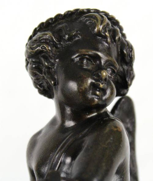 A PAIR OF 19TH CENTURY FRENCH BRONZE FIGURES OF CHERUB FARMERS - ADDITIONAL PHOTO 1