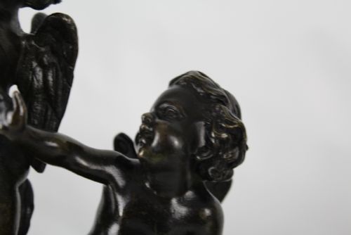 A PAIR OF 19TH CENTURY FRENCH BRONZE FIGURES OF CHERUB FARMERS - ADDITIONAL PHOTO 3