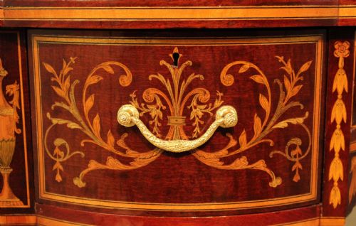 AN OUTSTANDING LATE VICTORIAN MAHOGANY INLAID CARLETON HOUSE STYLE DESK BY EDWARDS ROBERTS - ADDITIONAL PHOTO 12