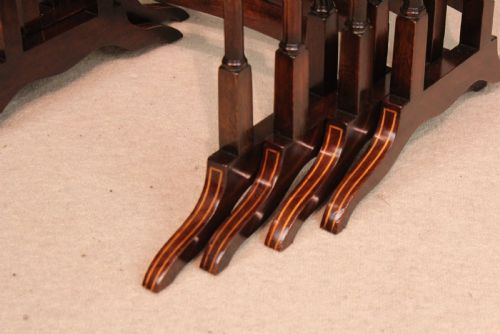 THE QUALITY LATE VICTORIAN MAHOGANY INLAID QUARTETO TABLES - ADDITIONAL PHOTO 3