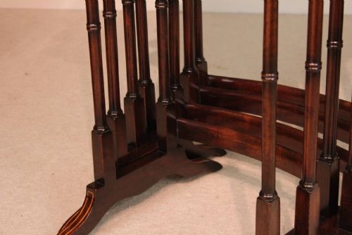 THE QUALITY LATE VICTORIAN MAHOGANY INLAID QUARTETO TABLES - ADDITIONAL PHOTO 4