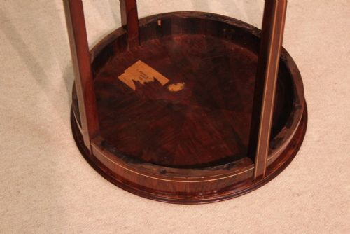AN EDWARDIAN QUALITY LATE VICTORIAN ROSEWOOD INLAID TABLE BY COLLINSON LOCK - ADDITIONAL PHOTO 6