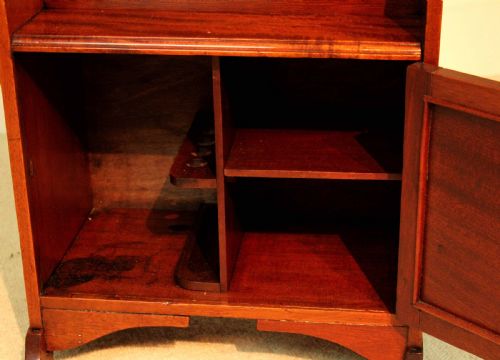 A QUALITY EDWARDIAN MAHOGANY INLAID MAGAZINE RACK - ADDITIONAL PHOTO 4