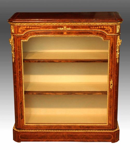 A PAIR OF LOVELY EXHIBITION QUALITY VICTORIAN BURR WALNUT INLAID PIER CABINETS BY WILKINSON SONS - ADDITIONAL PHOTO 1