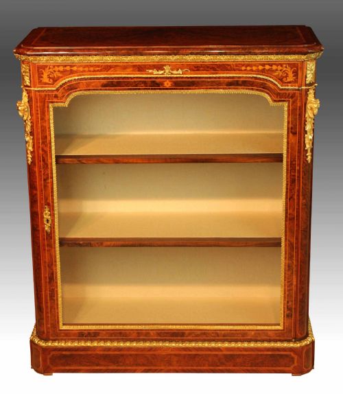 A PAIR OF LOVELY EXHIBITION QUALITY VICTORIAN BURR WALNUT INLAID PIER CABINETS BY WILKINSON SONS - ADDITIONAL PHOTO 4