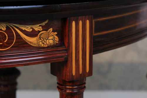 A LATE VICTORIAN ROSEWOOD INLAID CARD TABLE - ADDITIONAL PHOTO 2
