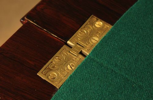 A LATE VICTORIAN ROSEWOOD INLAID CARD TABLE - ADDITIONAL PHOTO 9