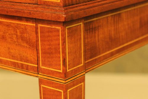 A QUALITY LATE VICTORIAN MAHOGANY INLAID CYLINDER DESK CIRCA 1890 - ADDITIONAL PHOTO 8