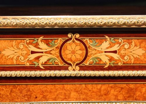 THE FINE QUALITY VICTORIAN INLAID BURRWALNUT AND ORMOLU MOUNTED PIER CABINET - ADDITIONAL PHOTO 2