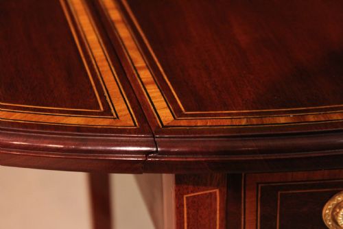 THE QUALITY EDWARDIAN MAHOGANY INLAID PEMBROKE TABLE - ADDITIONAL PHOTO 7