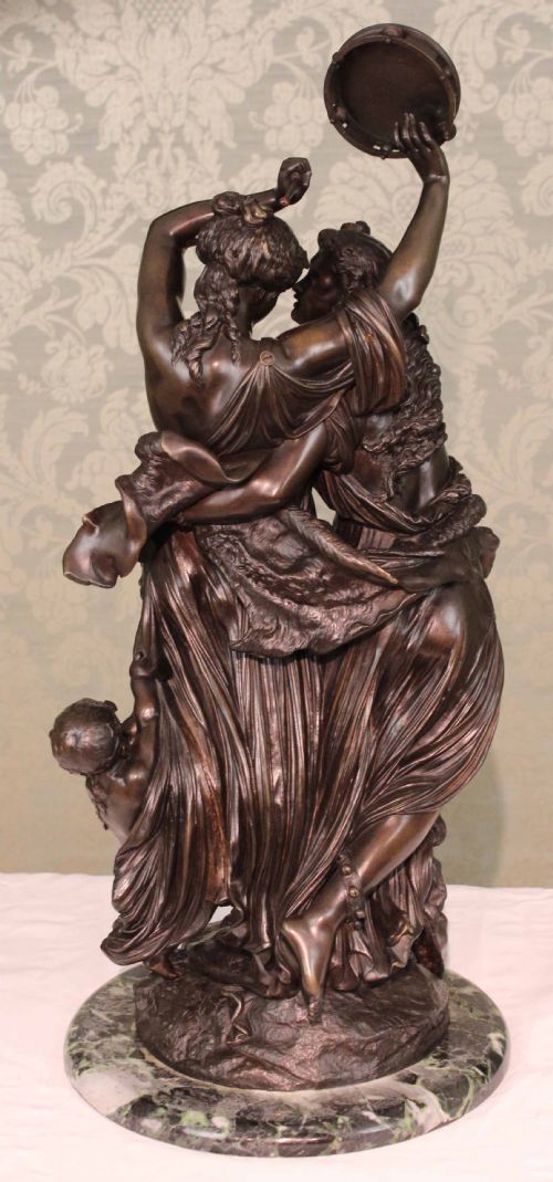 A QUALITY LATE 19TH CENTURY LARGE BRONZE GROUP THE FAMILY AFTER CLODION - ADDITIONAL PHOTO 10