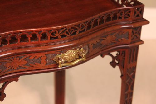A QUALITY EDWARDIAN CHIPPENDALE STYLE KETTLE STAND - ADDITIONAL PHOTO 1